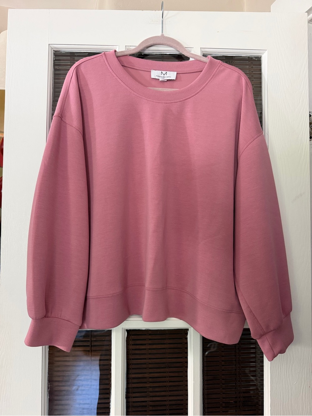 Magaschoni Woman Women’s 3X Pink Soft Long Sleeve Sweatshirt | SKU 0062